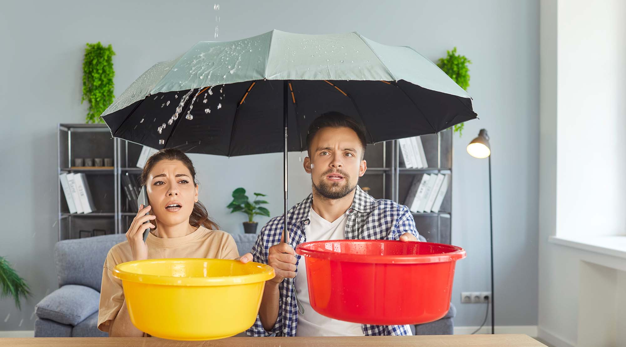 Water,Leak,From,Ceiling,Due,To,Roof,Damage,Or,Broken